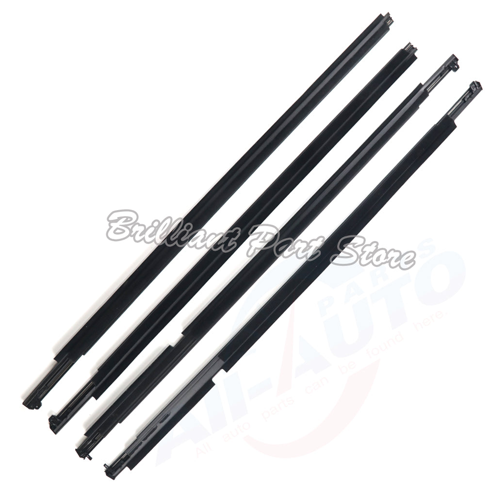 FL FR RL RR Chrome Window Moulding Trims Weatherstrip Seal Belt For LX570 08-20