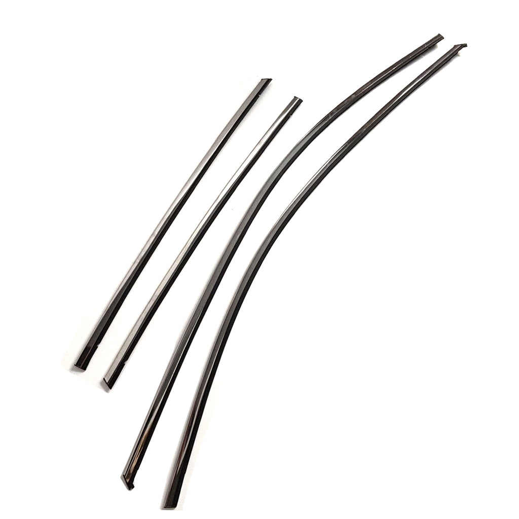 FL FR RL RR Chrome Upper Window Drip Mouldings Weatherstrips For CRV 06-11