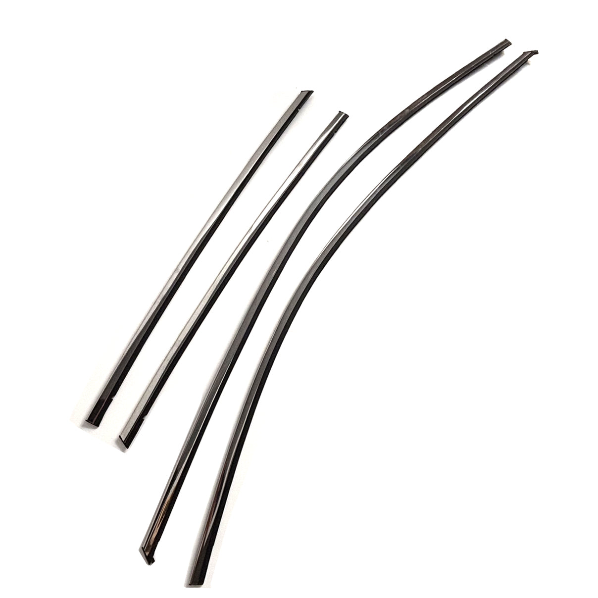 FL FR RL RR Chrome Upper Window Drip Mouldings Weatherstrips For CRV 06-11