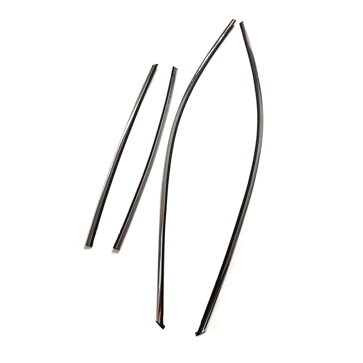 FL FR RL RR Chrome Upper Window Drip Mouldings Weatherstrips For CRV 06-11