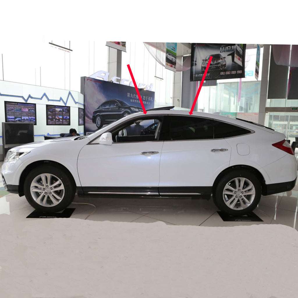 4X  Chrome Upper Drip Window Moulding Weatherstrips Fit Crosstour 10-15