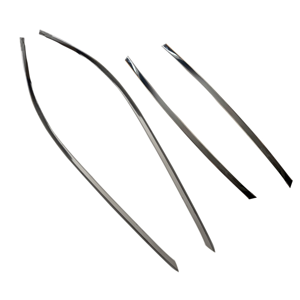 4X  Chrome Upper Drip Window Moulding Weatherstrips Fit Crosstour 10-15