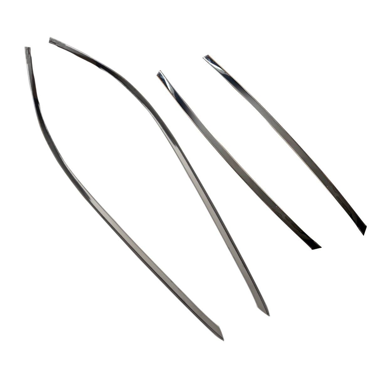 4X  Chrome Upper Drip Window Moulding Weatherstrips Fit Crosstour 10-15