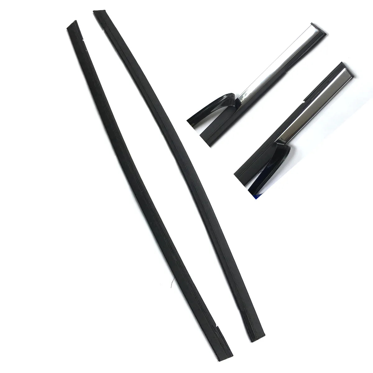 2X Rear Left Right Chrome Upper Window Molding Weatherstrips Fit For CRV 06-11