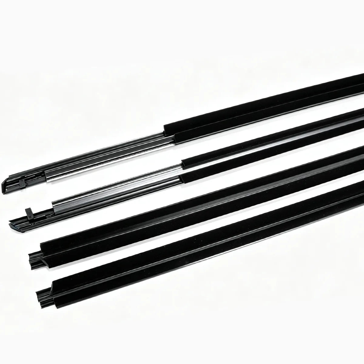 4 tiras de moldeo para ventanas exteriores negras para Highlander 2008-2010