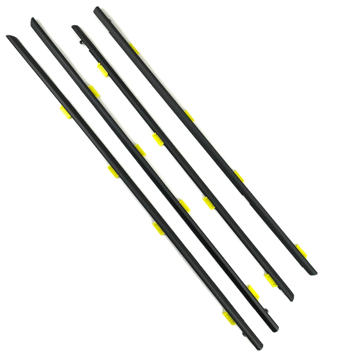 4pcs FL FR RL RR Outside Black Window Door Belt Weatherstrip Fit For CRV 02-06