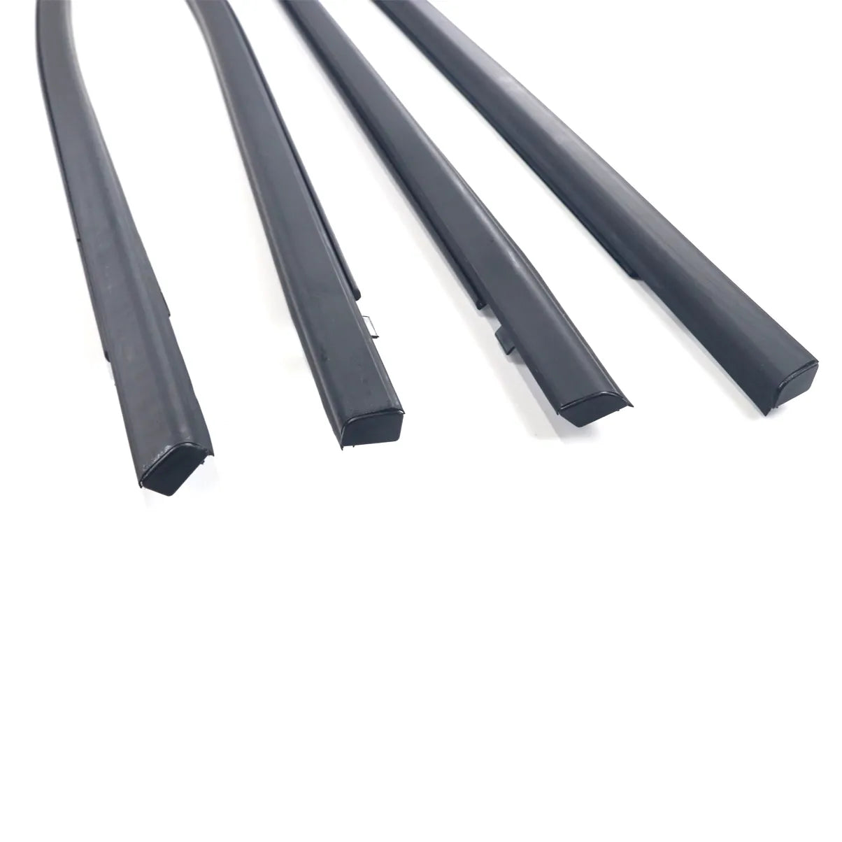 4X FL FR RL RR Black Outside Window Moldings Weatherstrips For Civic Hatchback 17-21