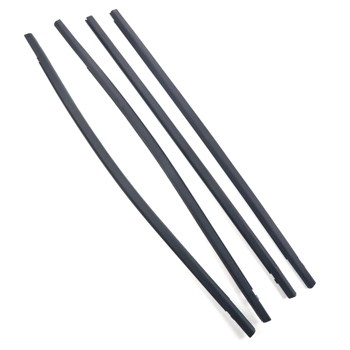 CelerParts Black Outside Window Moldings Weatherstrips 4PCS FL FR RL RR For Honda Civic Hatchback 2017-2021