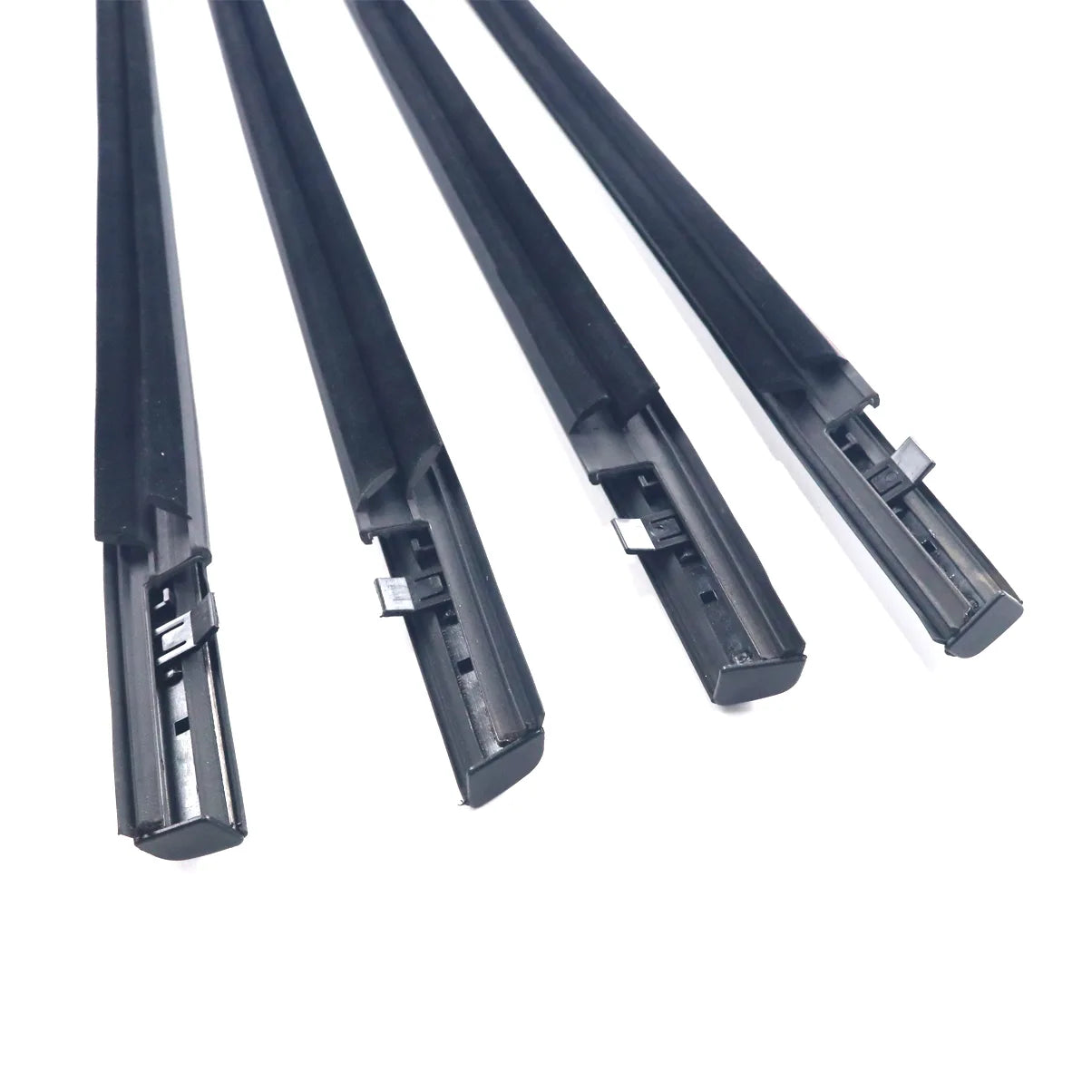 4X FL FR RL RR Black Outside Window Moldings Weatherstrips For Civic Sedan 17-21