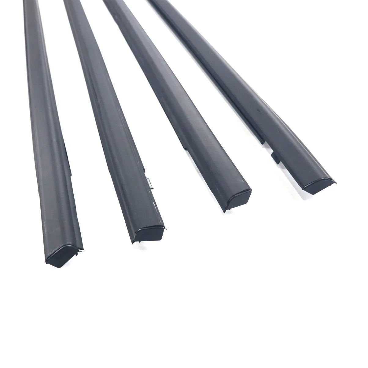 4X FL FR RL RR Black Outside Window Moldings Weatherstrips For Civic Sedan 17-21