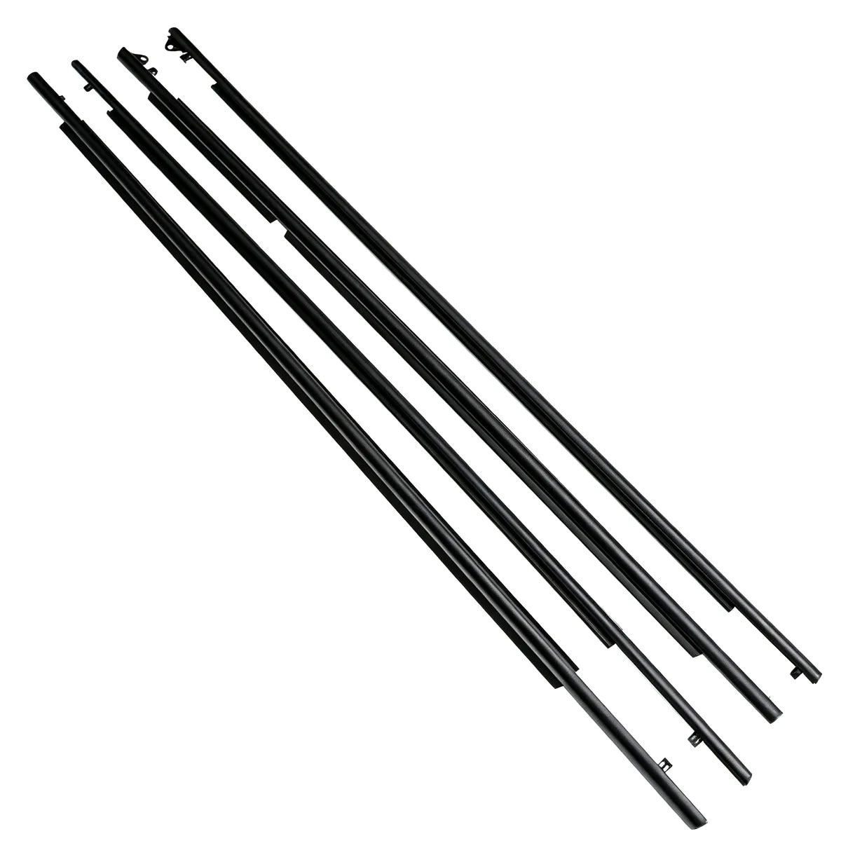 4 tiras de moldeo para ventanas exteriores negras para Highlander 2008-2010