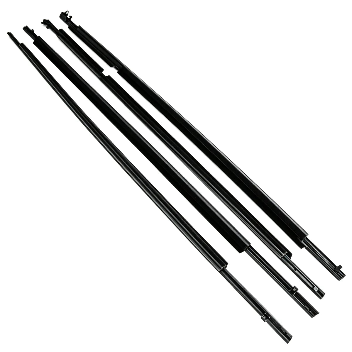 4 tiras de moldeo para ventanas exteriores negras para Highlander 2008-2010
