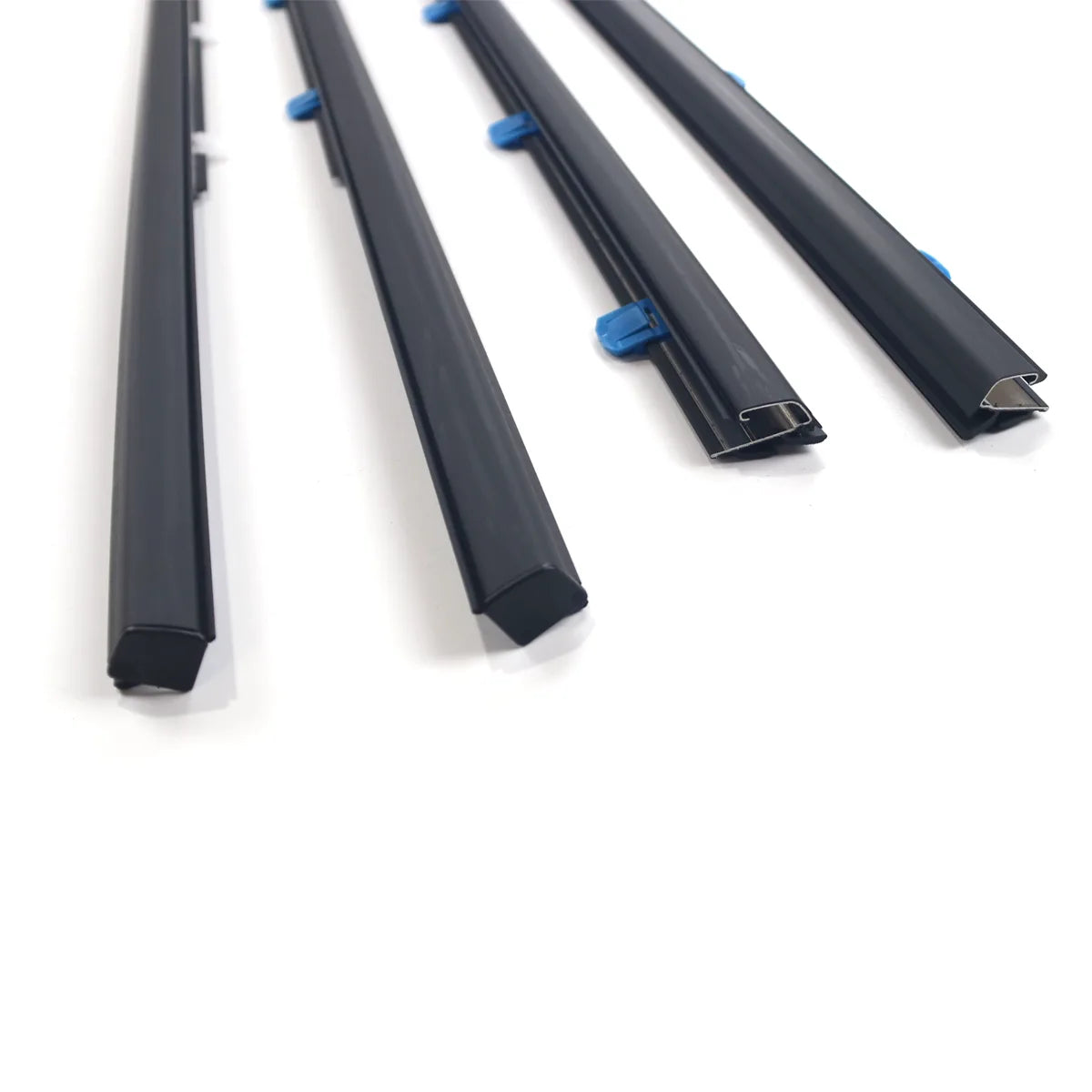 4X FL FR RL RR Outside Black Window Weatherstrips Moldings Fit For Odyssey 2009-2014