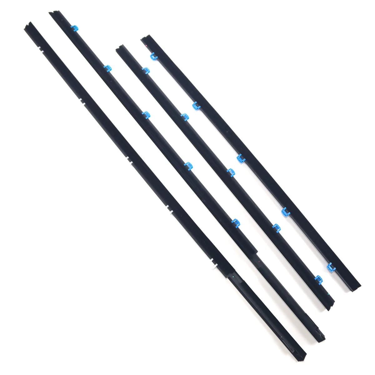 4X FL FR RL RR Outside Black Window Weatherstrips Moldings Fit For Odyssey 2009-2014