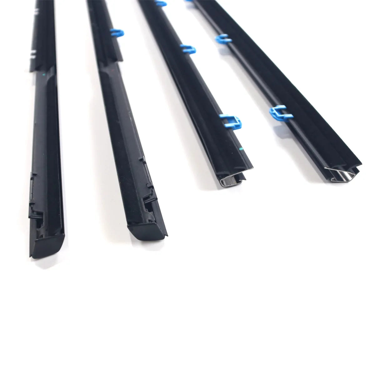 4X FL FR RL RR Outside Black Window Weatherstrips Moldings Fit For Odyssey 2009-2014