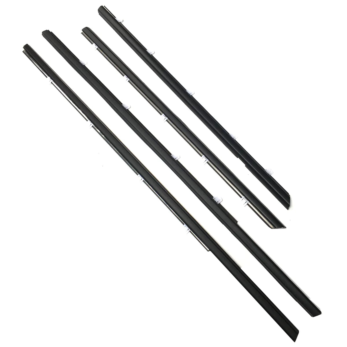4X FL FR RL RR Window Moldings Weatherstrips Fit For Civic 12-15