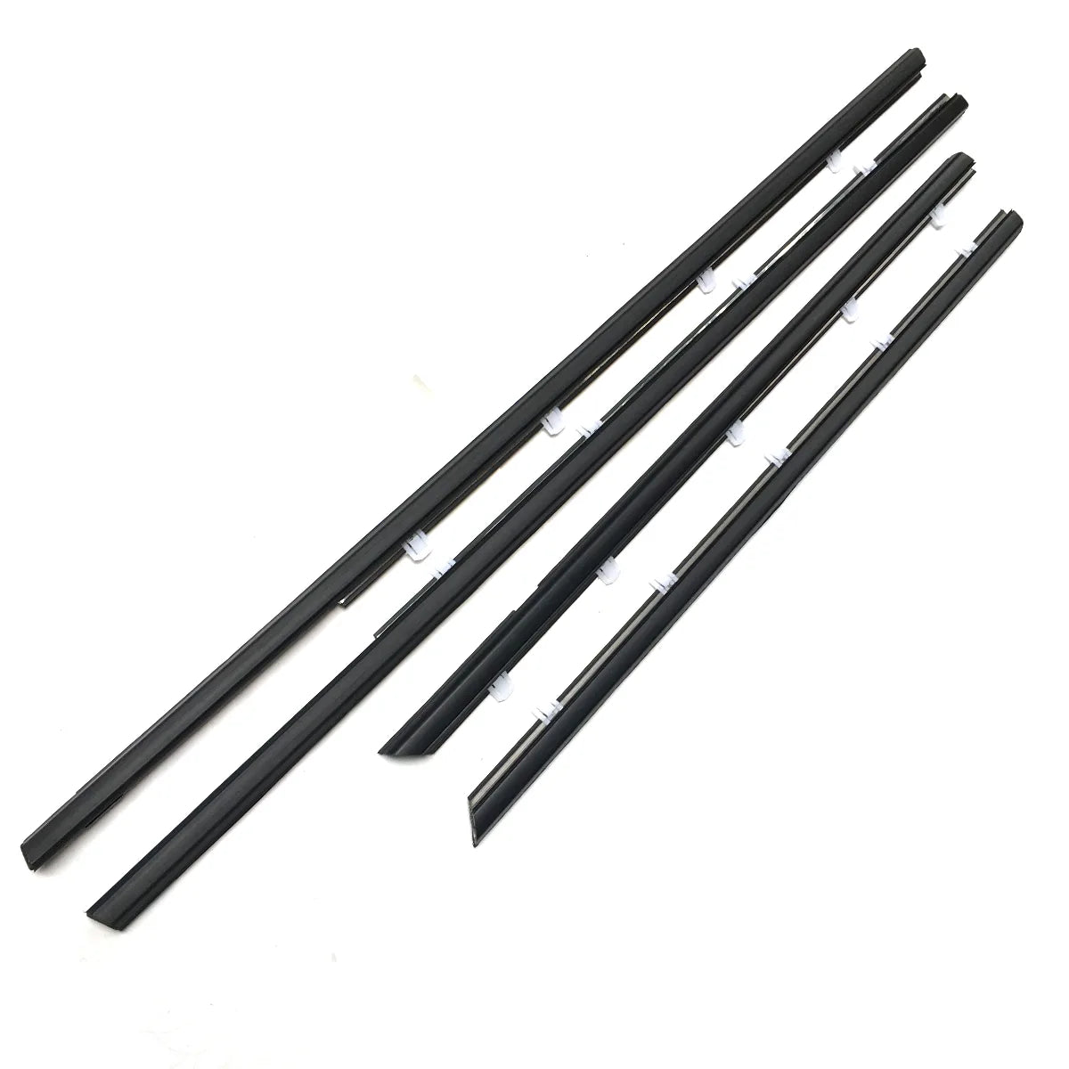 4X FL FR RL RR Window Moldings Weatherstrips Fit For Civic 12-15
