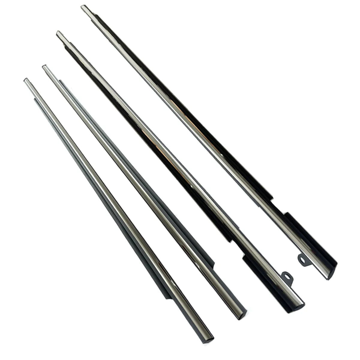 4X FL FR RL RR Chrome Outer Window Moulding Weatherstrip Seal For Venza 2009-2016