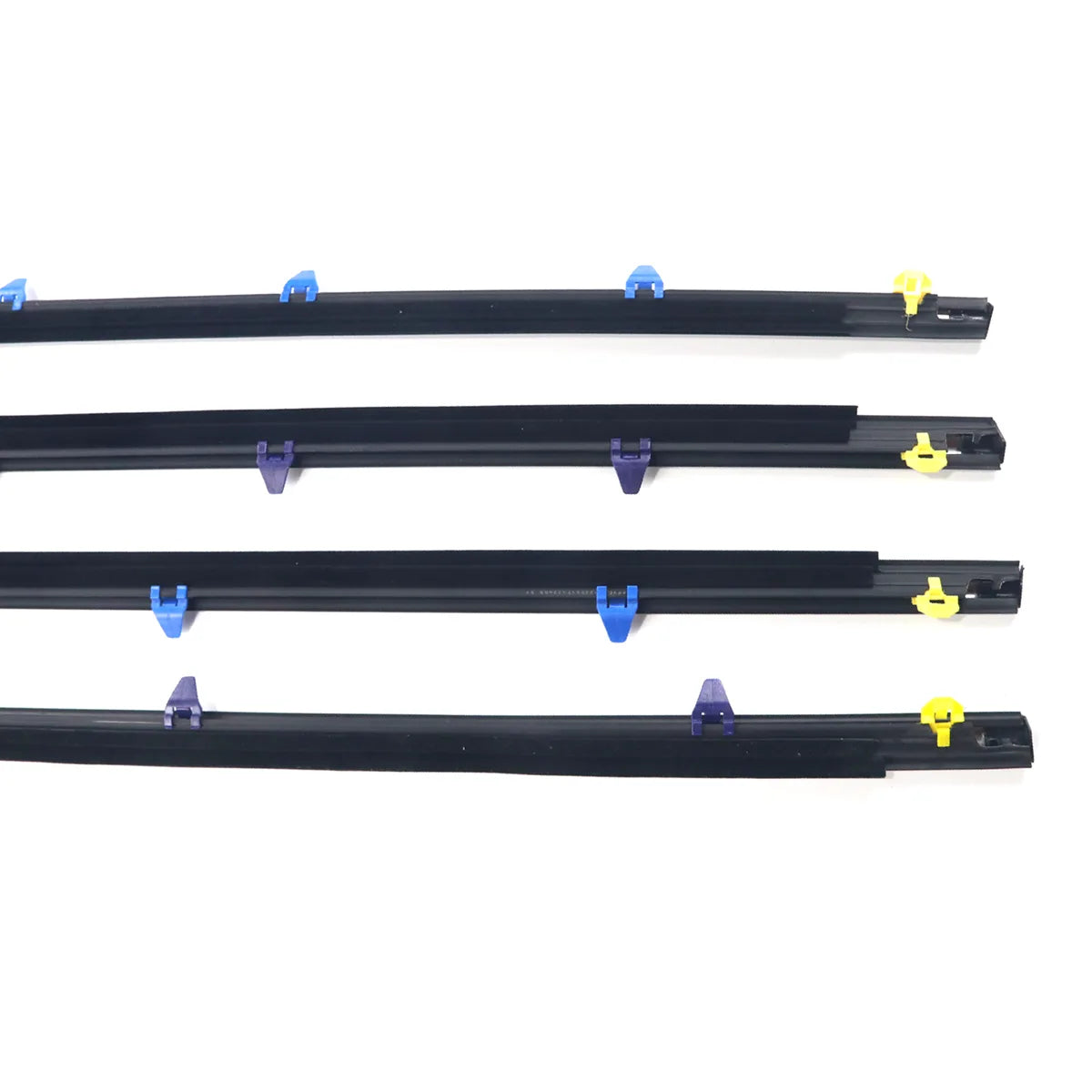 4X Front Rear Left Right Chrome Window Moldings Weatherstrips Fit For Accord 1998-2002