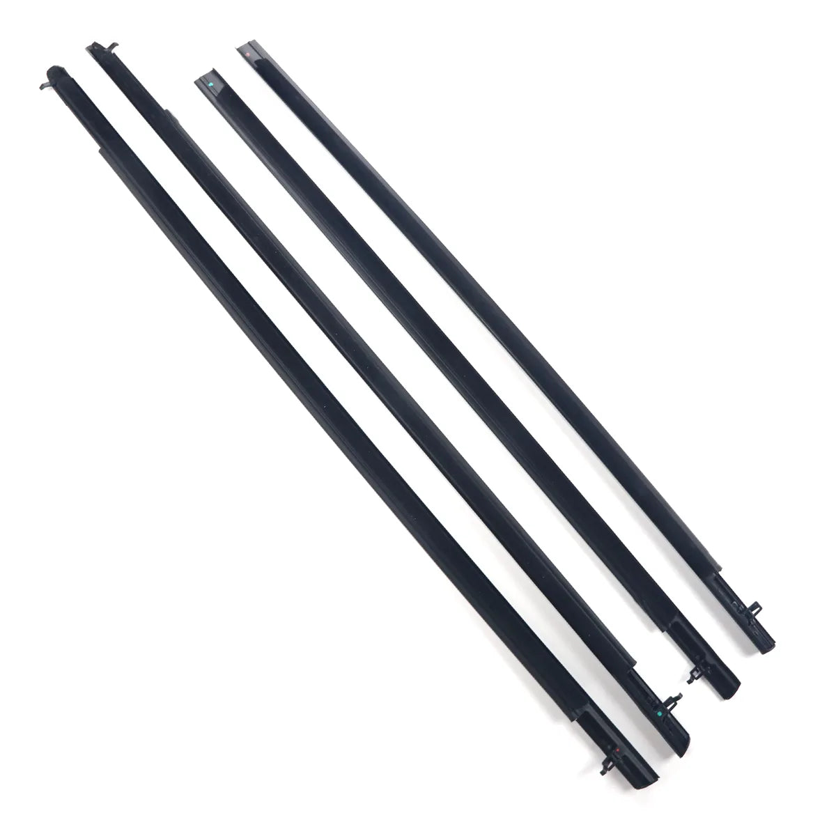 4X FL FR RL RR Outer Black Window Weatherstrips Moldings For Fit Jazz Hatchback 2015-2020