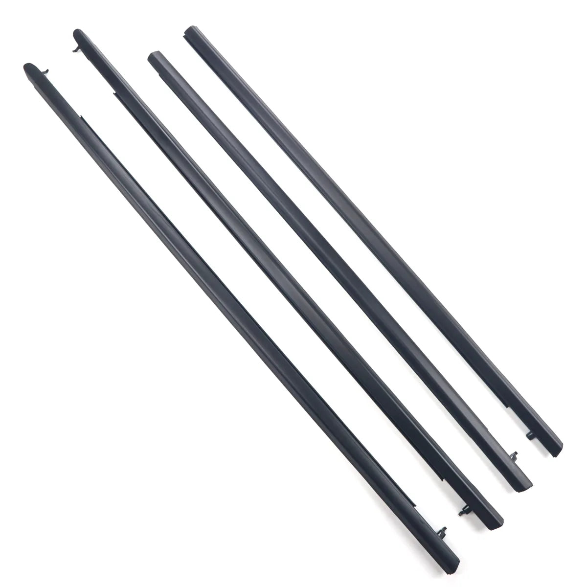 4X FL FR RL RR Outer Black Window Weatherstrips Moldings For Fit Jazz Hatchback 2015-2020