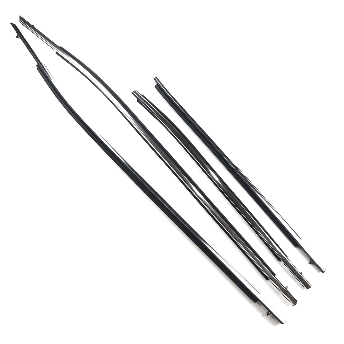4X FL FR RL RR Outside Chrome Window Weatherstrips Moldings Fit For Camry 2018-2024