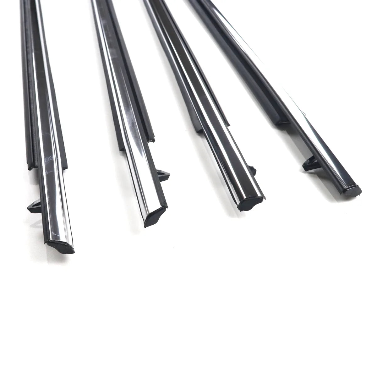 4X FL FR RL RR Outside Chrome Window Weatherstrips Moldings Fit For Camry 2018-2024