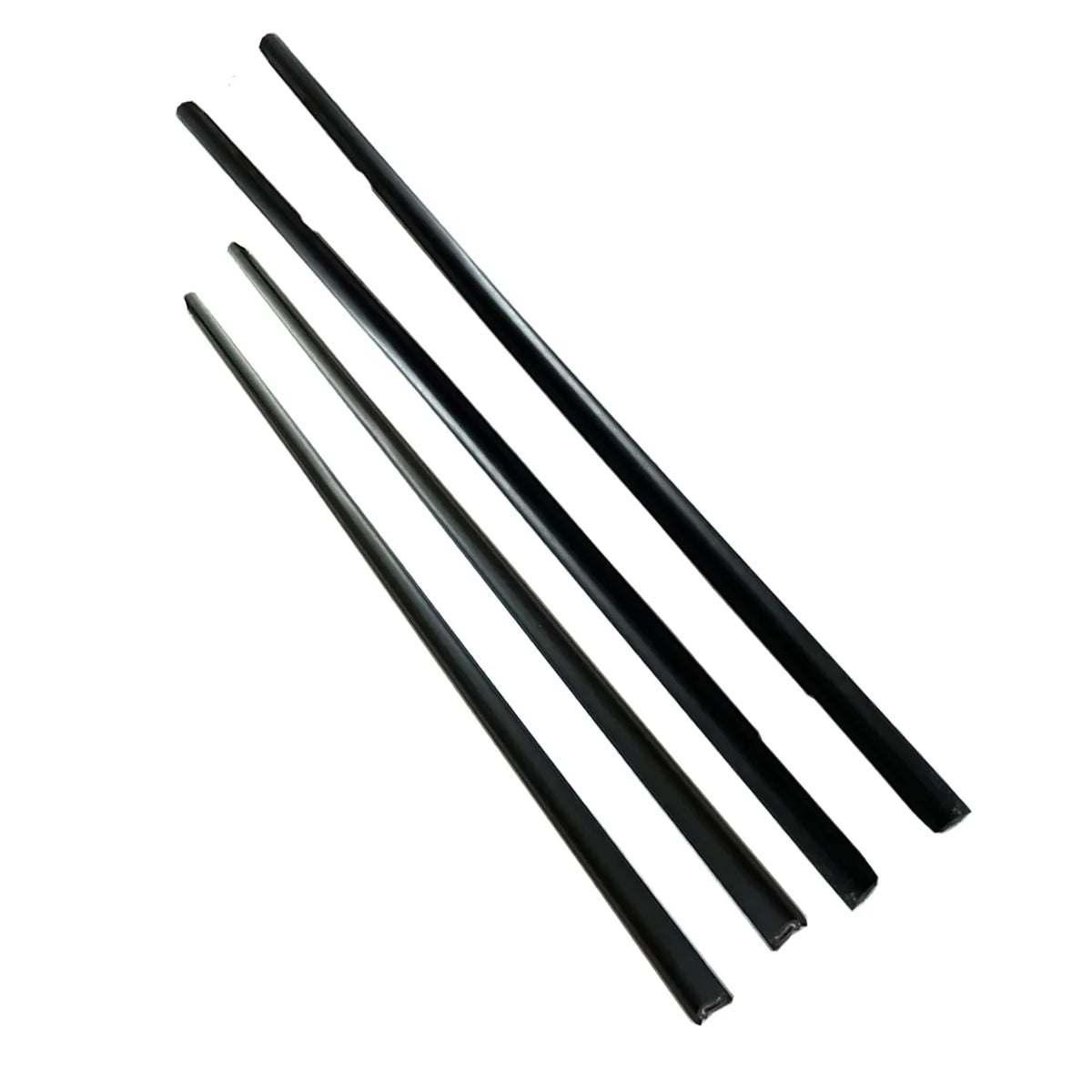 4X Front Rear Left Right Black Outside Window Moldings Fit For Cruze 2011-2016