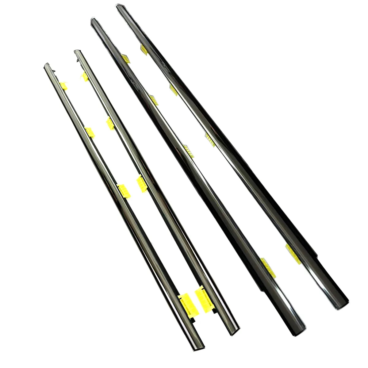 4X FL FR RL RR Chrome Outside Window Molding Weatherstrips For Civic 2001-2005