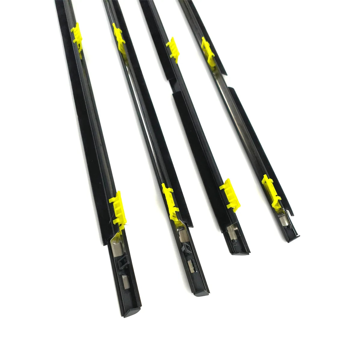 4pcs FL FR RL RR Outside Black Window Door Belt Weatherstrip Fit For CRV 02-06