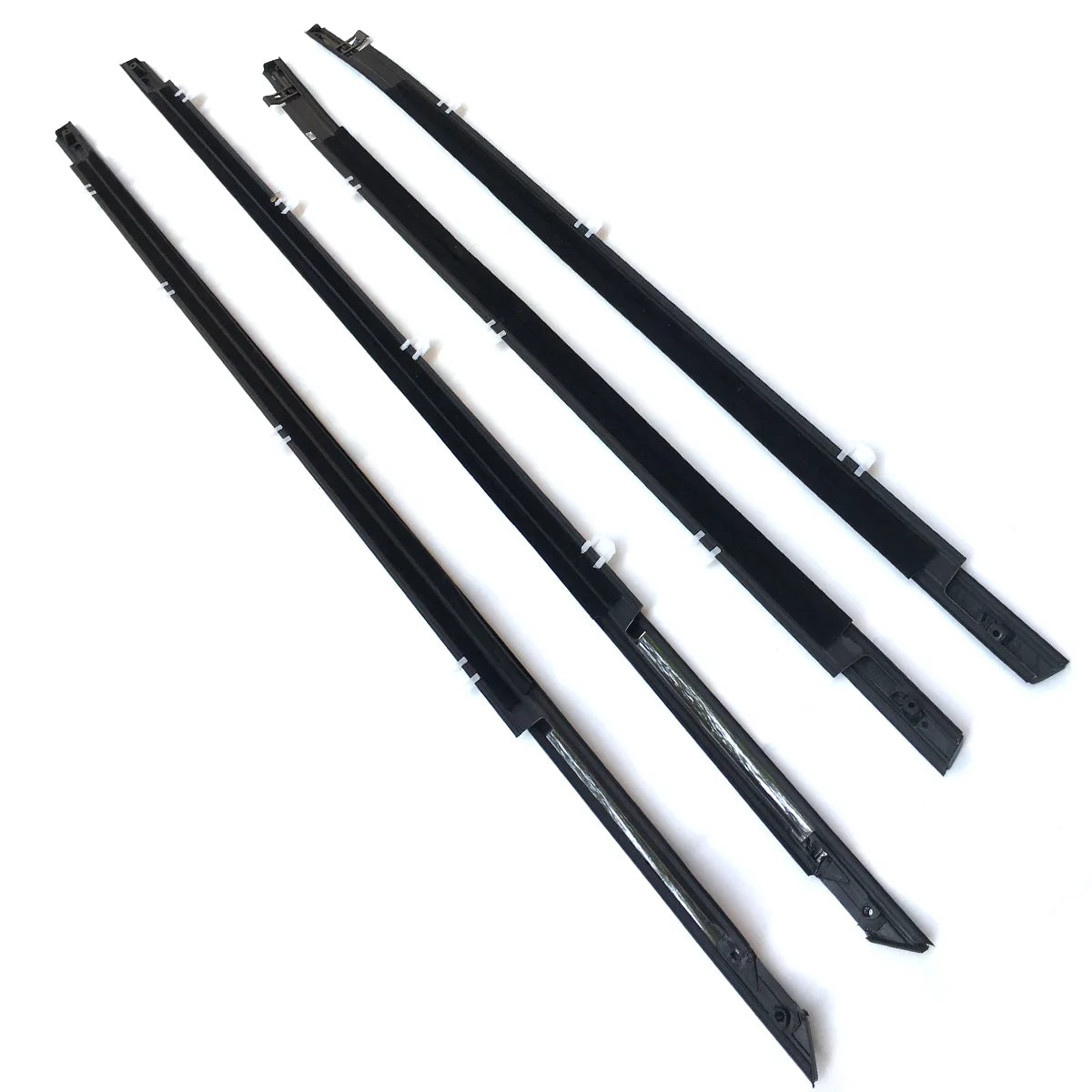 4X FL FR RL RR Outside Chrome Window Moldings Weatherstrips Fit For Crosstour 2010-2015