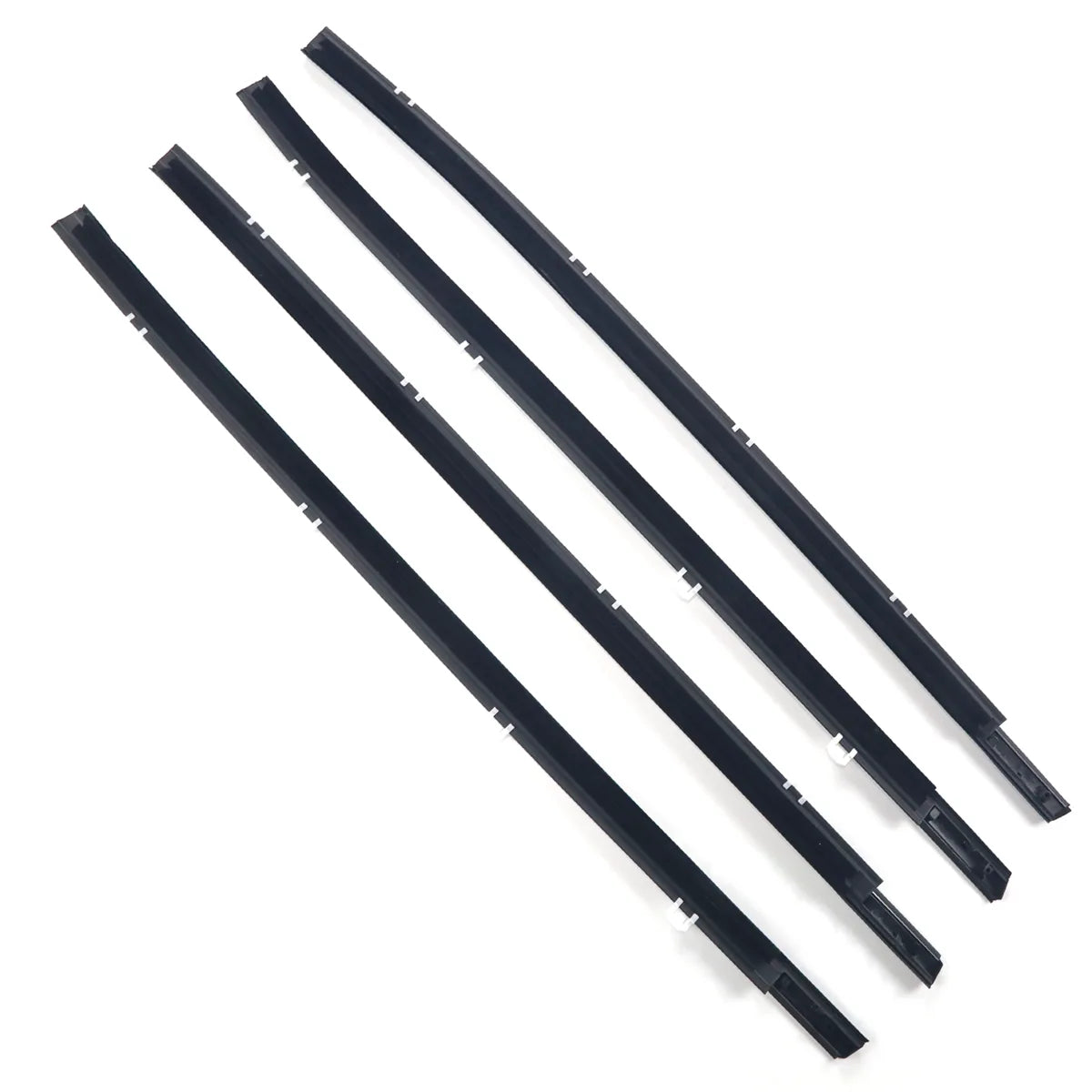 4X FL FR RL RR Outside Black Window Weatherstrips Moldings For Fit Jade RS FR4 FR5 2015-2020