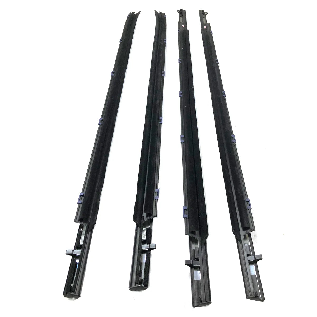4X FL FR RL RR Chrome Window Mouldings Weatherstrips Fit For Highlander 13-19