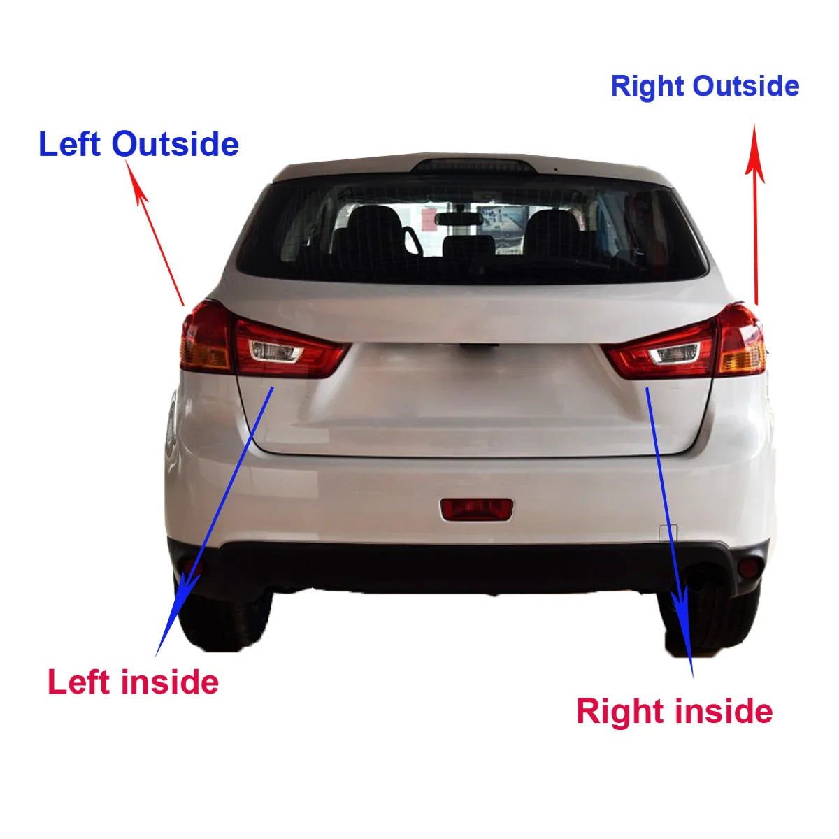 1X Rear Left Inside Tail Lamp Stop Signal Lamp Fit For RVR Outlander Sport 10-26