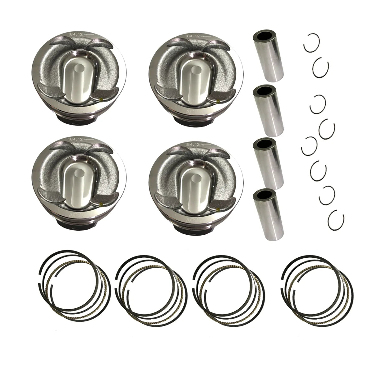 4X Engine Pistons W Rings Fit For LR2 Evoque Discovery Sport 2.0T 204PT 11-16
