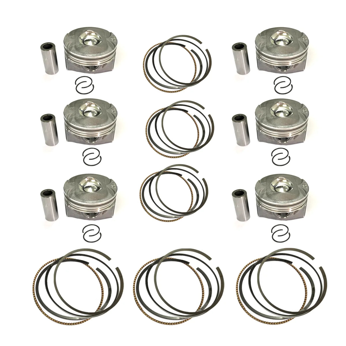 6X Oversized +0.5mm 6X Pistons W Rings Fit For LR4 Range Rover Jaguar 3.0T 306PS 2013-2018