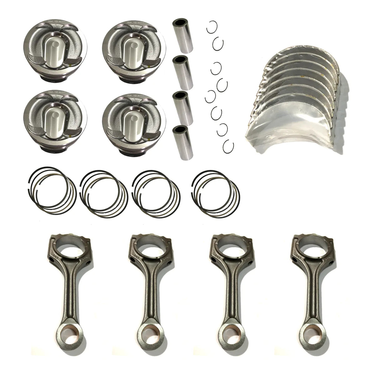Pistons Conrods Bearing Shells Fit For LR2 Evoque Discovery 204PT 2.0T 2011-2018