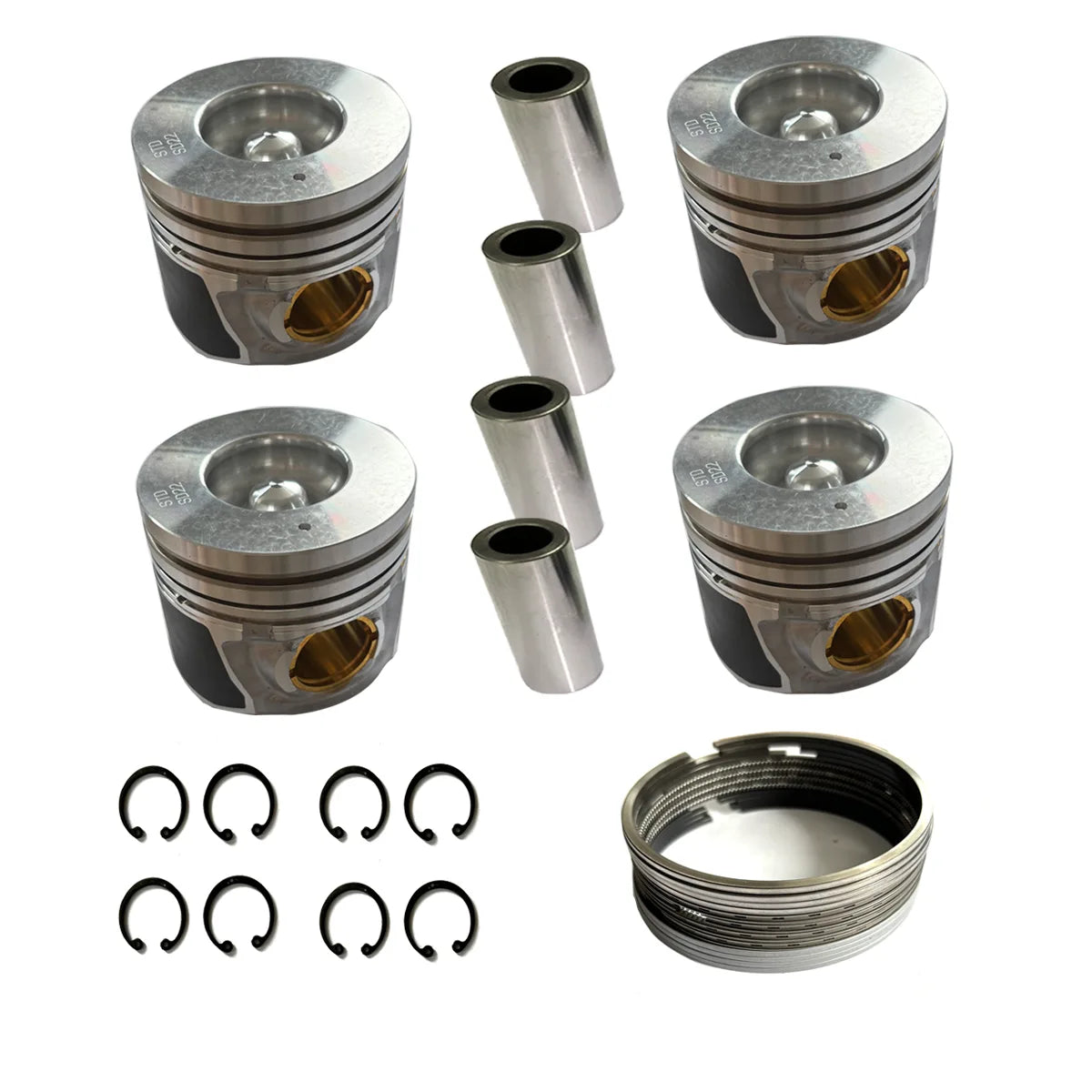 4X Pistons W Ring Set Fit For GrandEur Santa Fe 2.2L CRDI D4EB  2006-2012