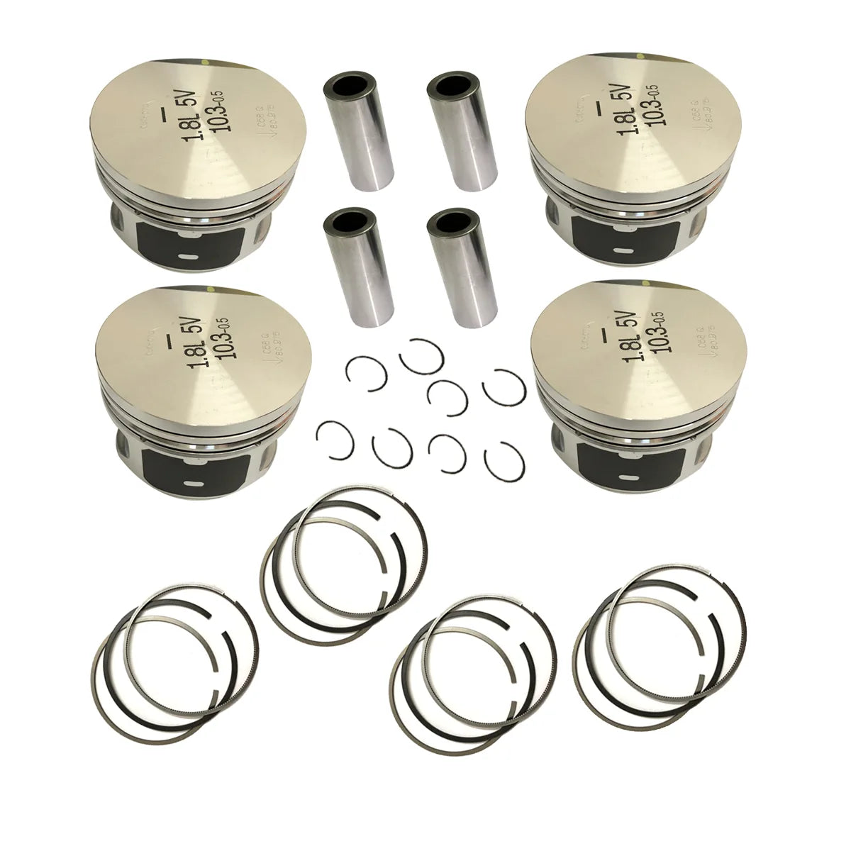 4X Engine Pistons W Rings SetFor A3 A4 A4Q A6 Passat Bora Golf 1.8L AGN  1997-2001