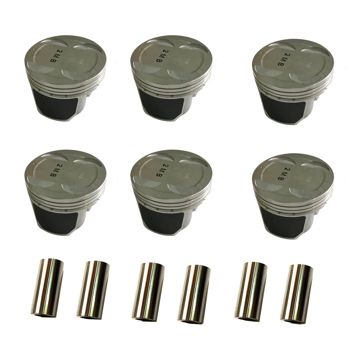 6X Pistons W Ring Set Pins For Santa Fe Carnival Magentis Optima MU 2.7L 06-14