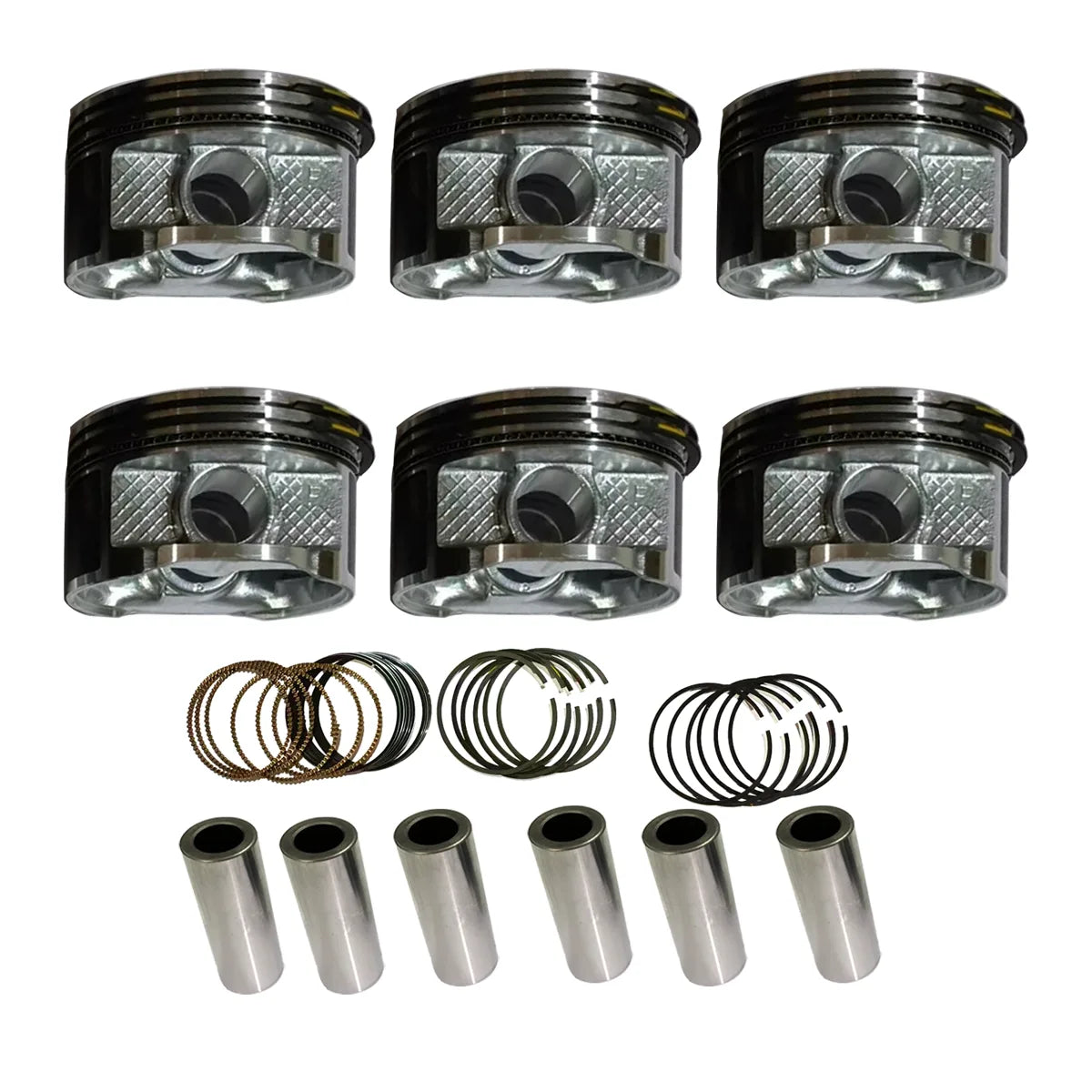 6X Pistons W Ring Set Fit For Wrangler Pacifica Caravan 3.8L EGT EGL 2007-2011