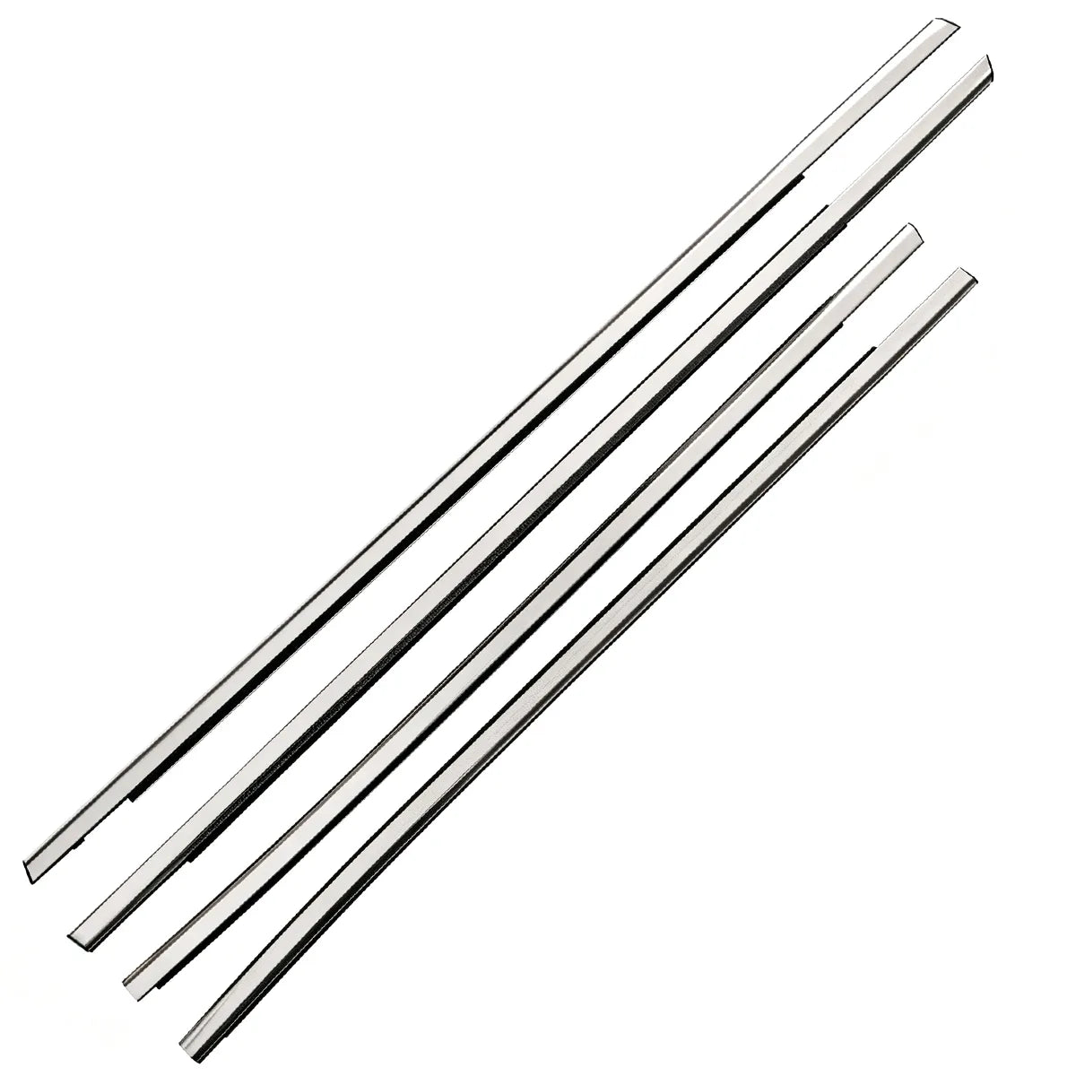 Complete 4-Piece Outer Window Belt Molding Weatherstrip Set for Infiniti FX35, FX37, FX50, and QX70