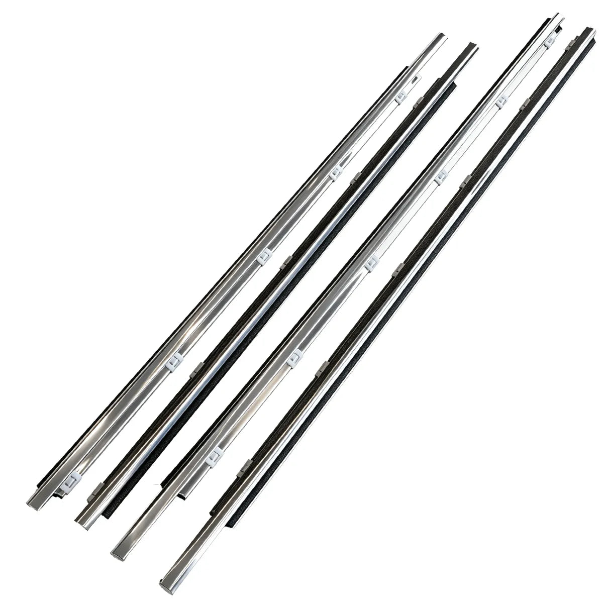 4-Piece Outer Window Molding Weatherstrip Set for 2007-2012 Lexus ES350 and ES240 Sedan