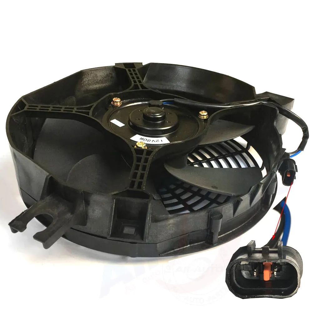 OEM MN123607 Complete AC Condenser Fan with Motor and Shroud for Mitsubishi L200 Pajero Sport