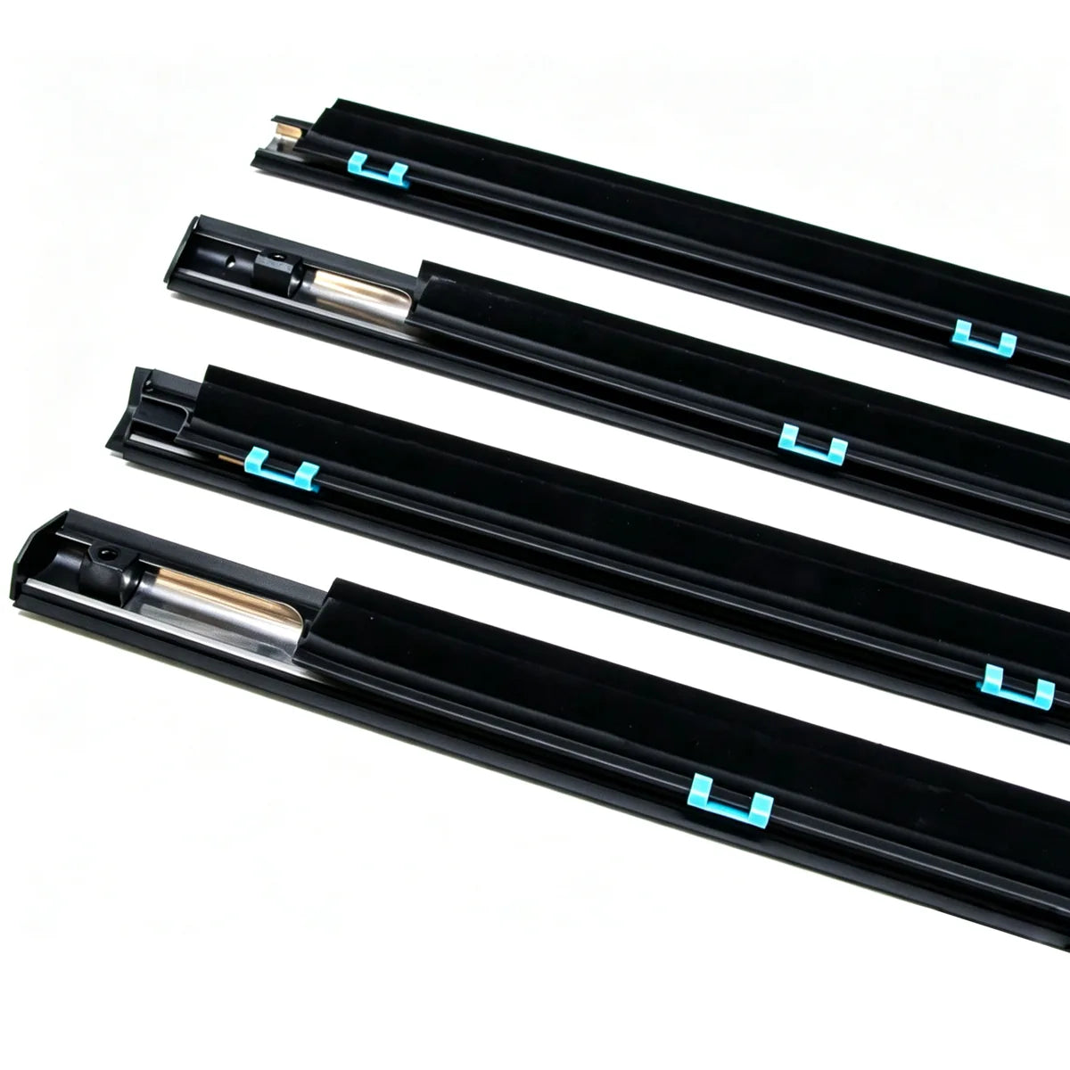 4-Piece Outer Window Molding Weatherstrip Sweep Set for Nissan Almera, Bluebird Sylphy & Pulsar Sedan (Replaces 4M500/4M501)