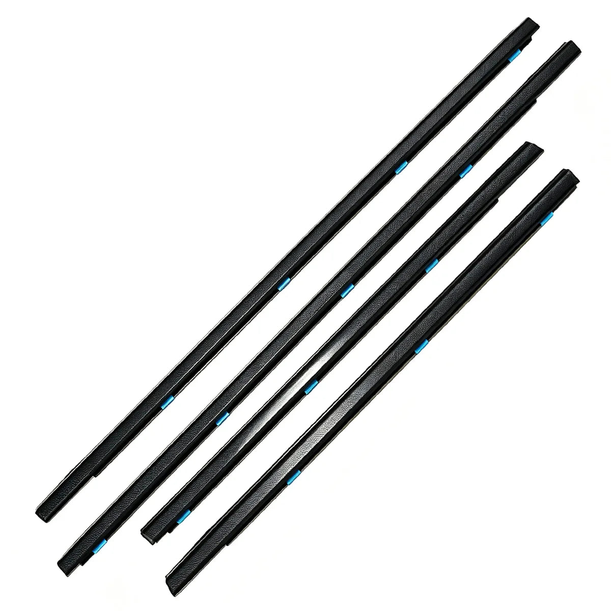 4-Piece Outer Window Molding Weatherstrip Sweep Set for Nissan Almera, Bluebird Sylphy & Pulsar Sedan (Replaces 4M500/4M501)