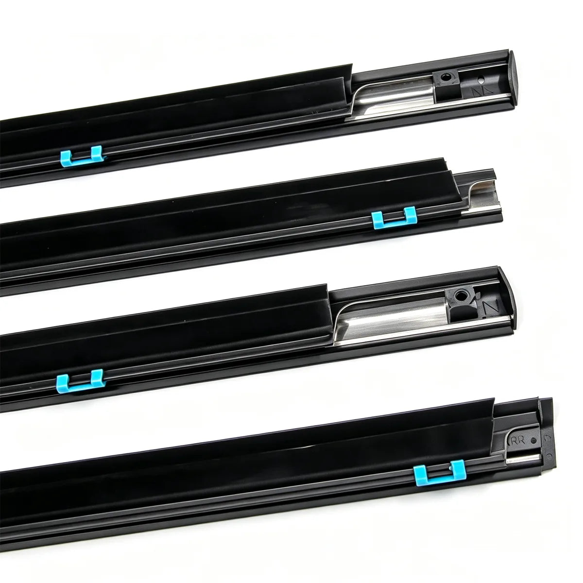 4-Piece Outer Window Molding Weatherstrip Sweep Set for Nissan Almera, Bluebird Sylphy & Pulsar Sedan (Replaces 4M500/4M501)