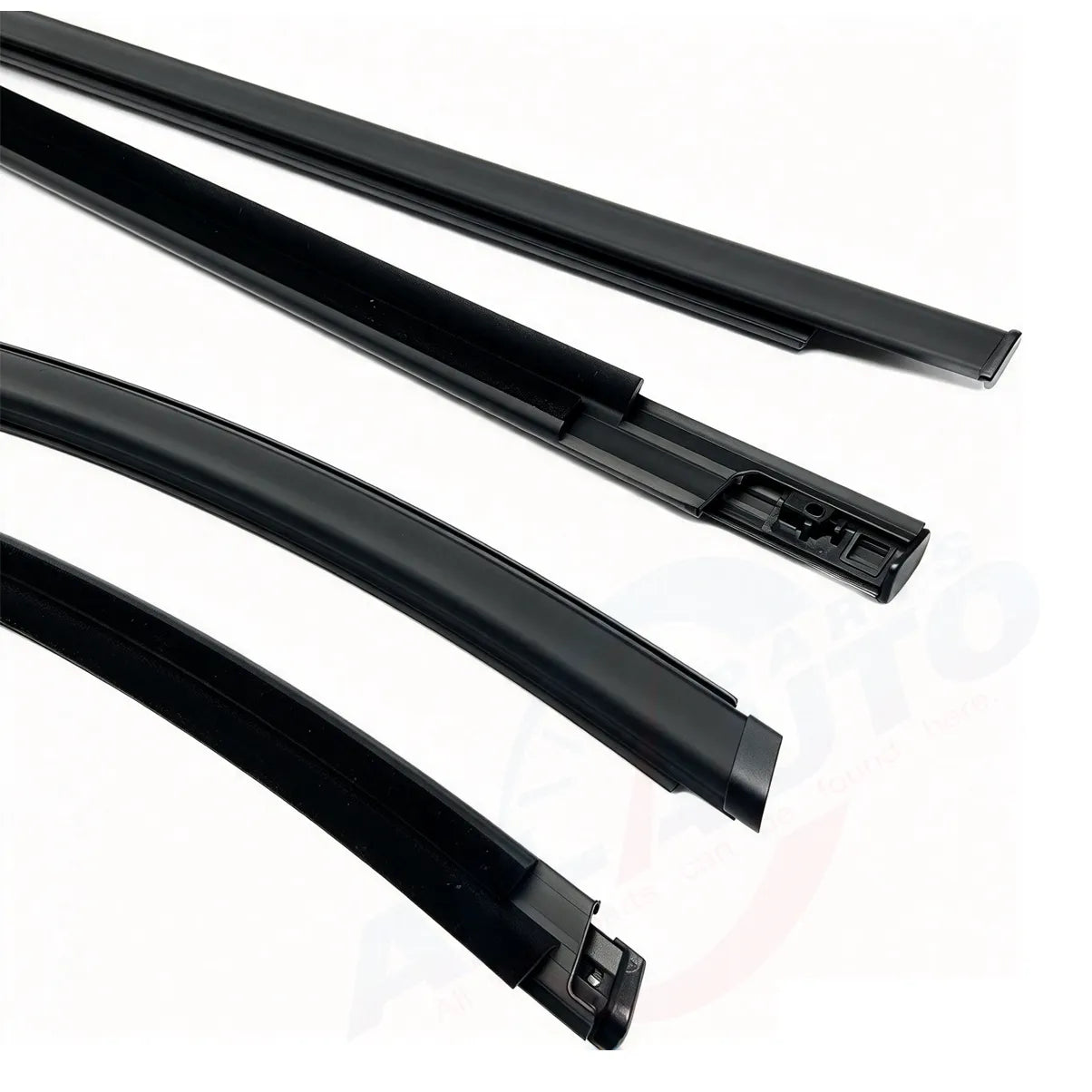 Complete Set of 4 Front and Rear Outer Door Window Molding Weatherstrips for Mitsubishi L200 Triton Sportero Double Cab MN117611 MN117612