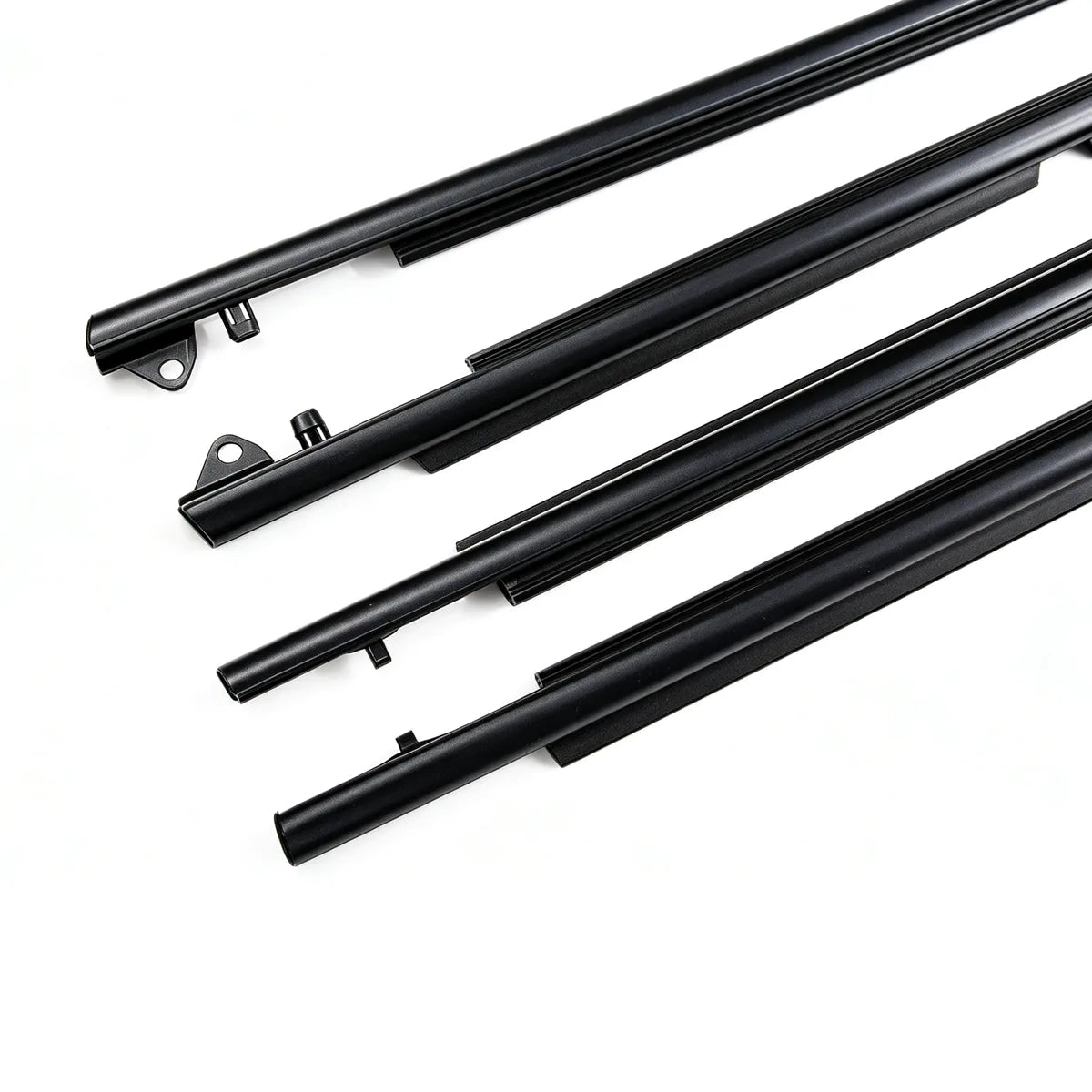 4 tiras de moldeo para ventanas exteriores negras para Highlander 2008-2010