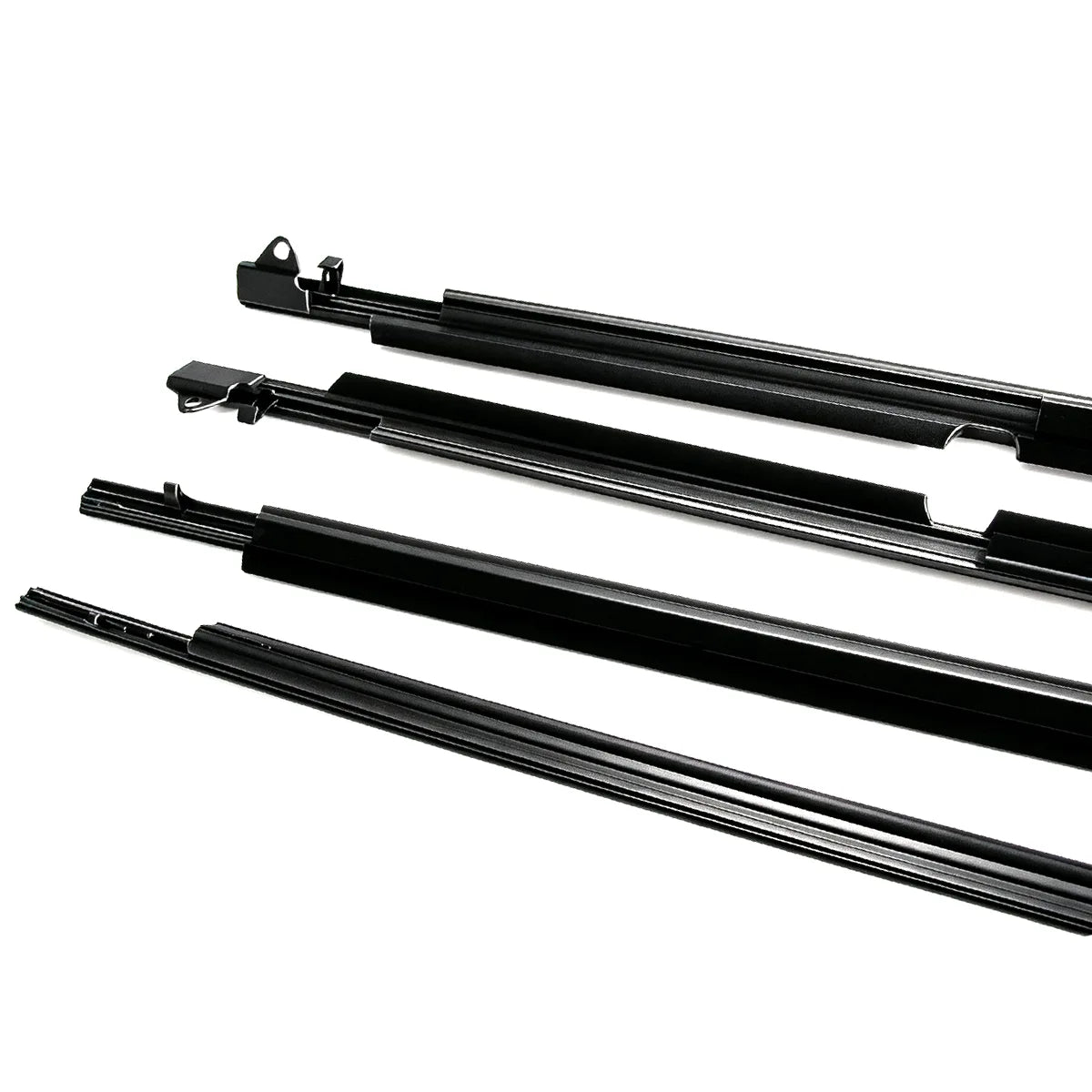 4 tiras de moldeo para ventanas exteriores negras para Highlander 2008-2010